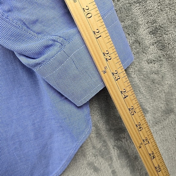 Polo Ralph Lauren Button Shirt Mens 17 32/33 Blue Pinpoint‎ Andrew Dress - Picture 6 of 7